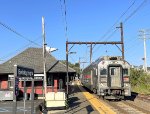 Westbound NJT Train # 6431 passing the original Delaware, Lackawanna, & Western Station building only seconds before coming to a stop. A Multilevel Set is protecting this run.